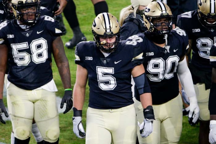 Purdue's George Karlaftis is a likely first-rounder who can start early in the league. 